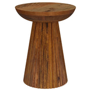 Aureo Round Solid Wood Accent Side Table Wild Honey - alternate view