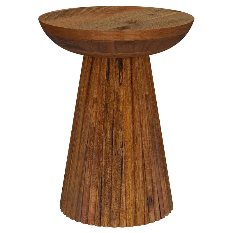 Aureo Round Solid Wood Accent Side Table Wild Honey - alternate view