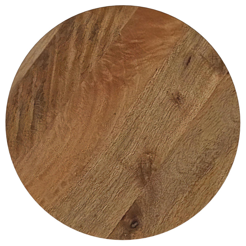 Aureo Round Solid Wood Accent Side Table Wild Honey - detail 4