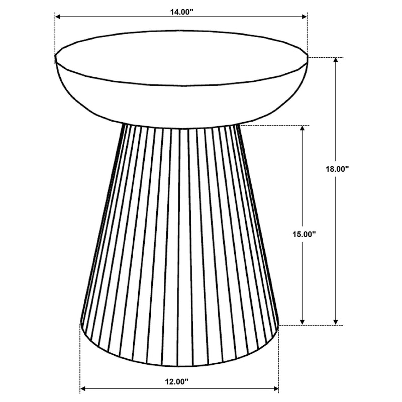 Aureo Round Solid Wood Accent Side Table Wild Honey - detail 5