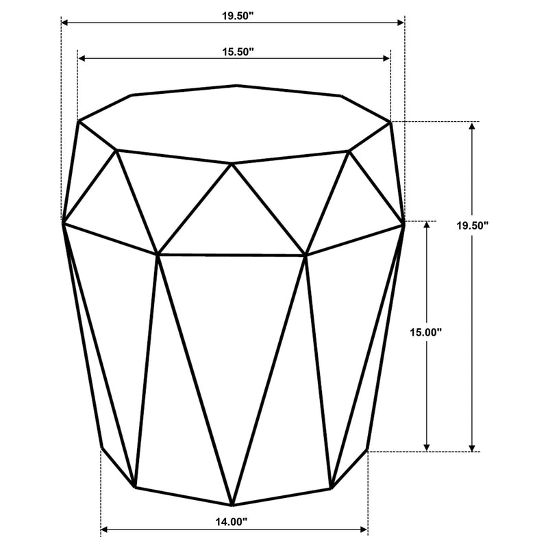 Jacinto Octagonal Solid Mango Wood Side Table Natural