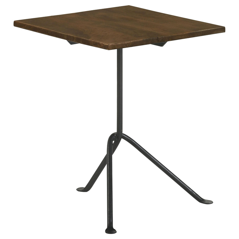 Heitor Square Wood Top Accent Side Table