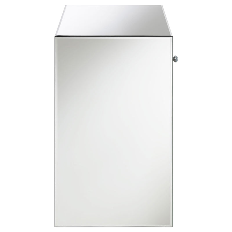 Coquette 1-drawer Mirrored Accent Side Table