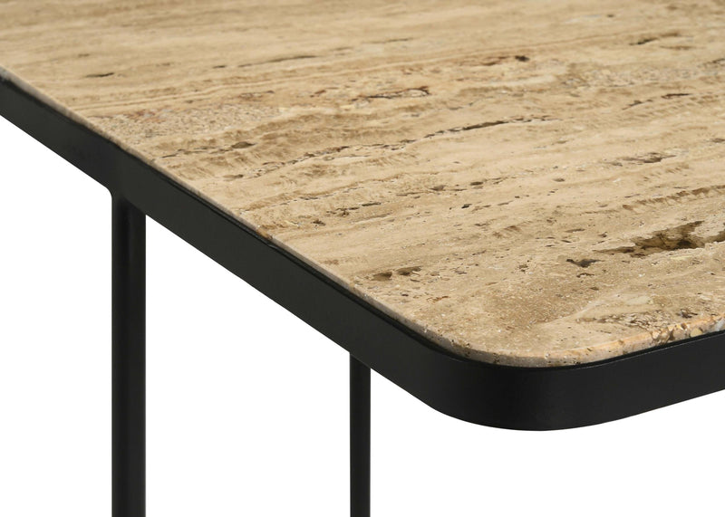 Elyna Square Stone Top Accent Side Table