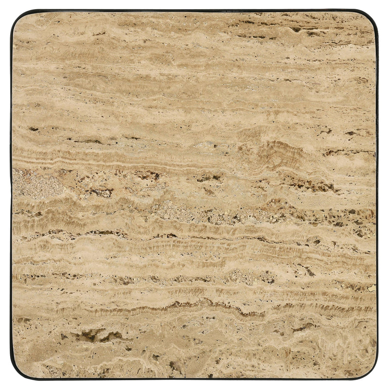 Elyna Square Stone Top Accent Side Table