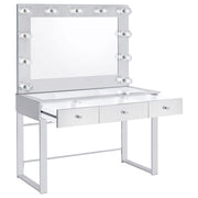 Umbridge 3-drawer Vanity Set with Lighting Chrome and White - detail 3