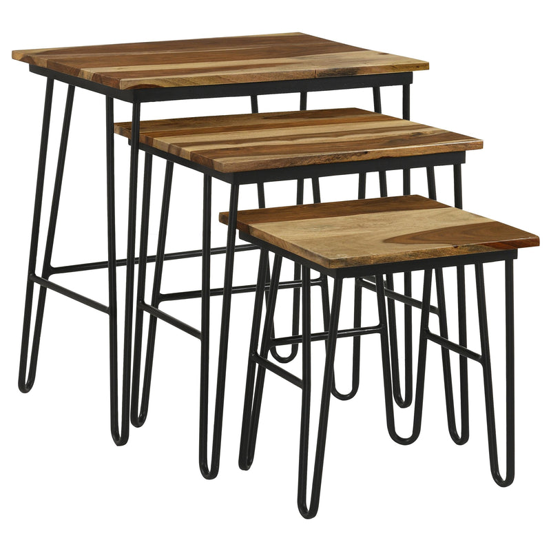 Nayeli 3-piece Solid Sheesham Wood Nesting Tables