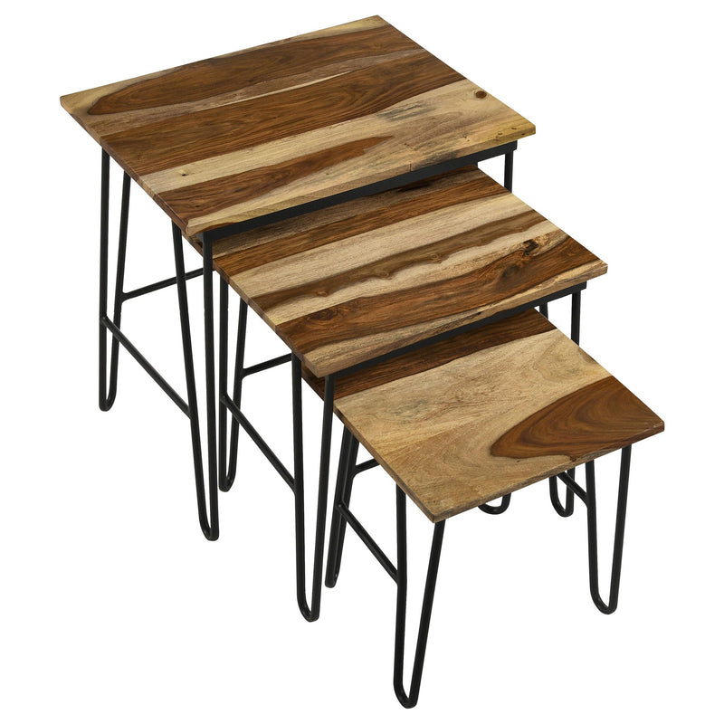 Nayeli 3-piece Solid Sheesham Wood Nesting Tables