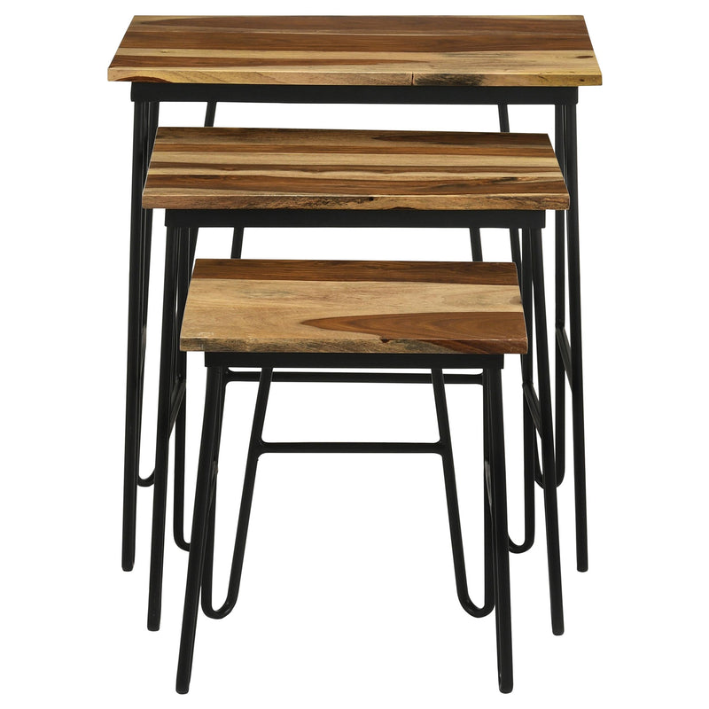 Nayeli 3-piece Solid Sheesham Wood Nesting Tables