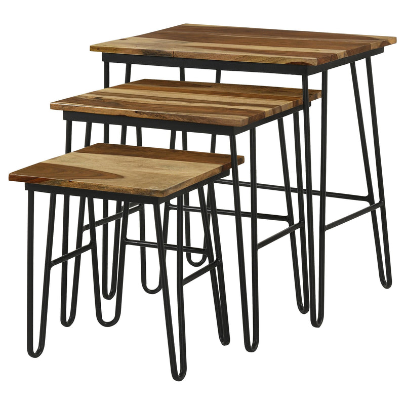 Nayeli 3-piece Solid Sheesham Wood Nesting Tables