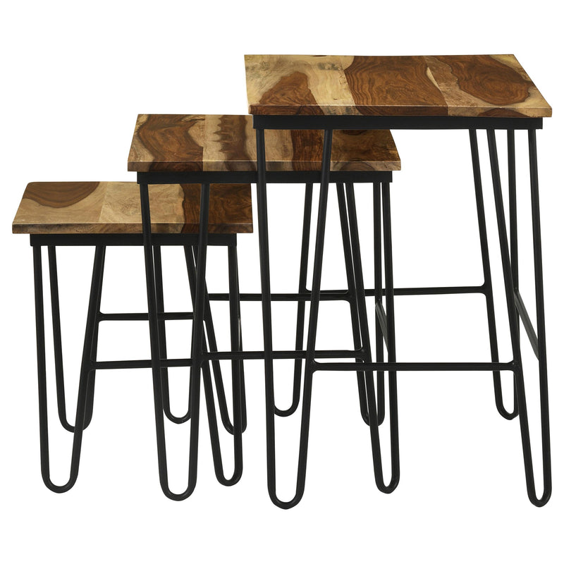 Nayeli 3-piece Solid Sheesham Wood Nesting Tables