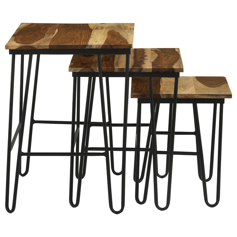 Nayeli 3-piece Solid Sheesham Wood Nesting Tables