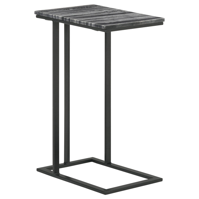 Vicente Marble Top C-Shaped Sofa Side Table