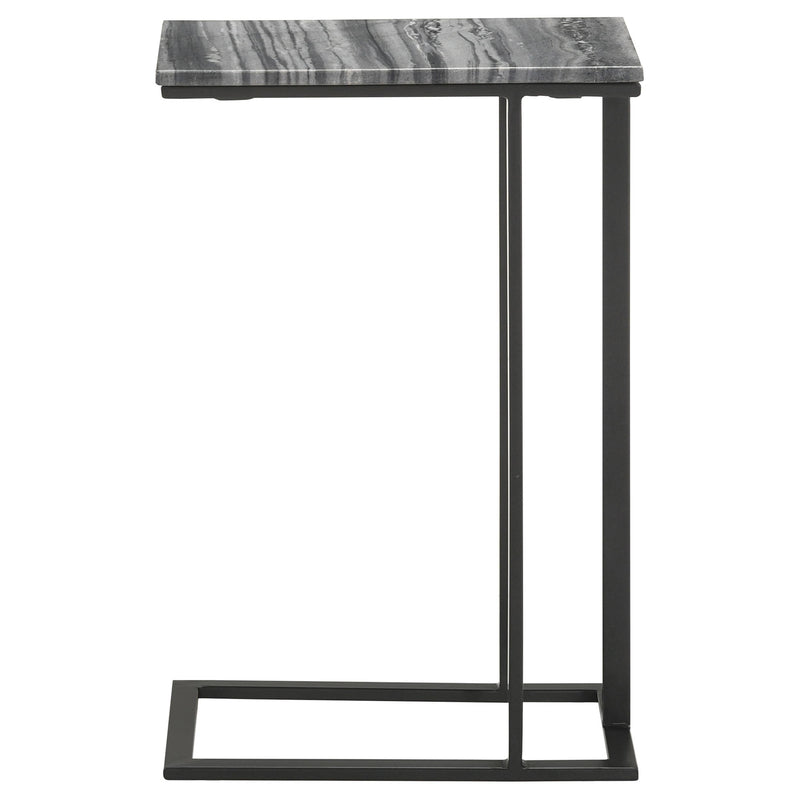 Vicente Marble Top C-Shaped Sofa Side Table