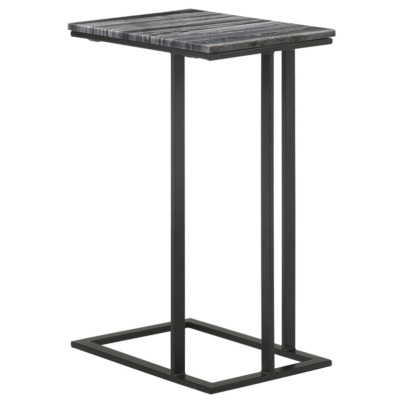 Vicente Marble Top C-Shaped Sofa Side Table