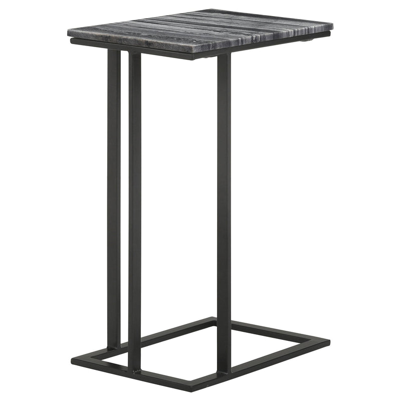 Vicente Marble Top C-Shaped Sofa Side Table
