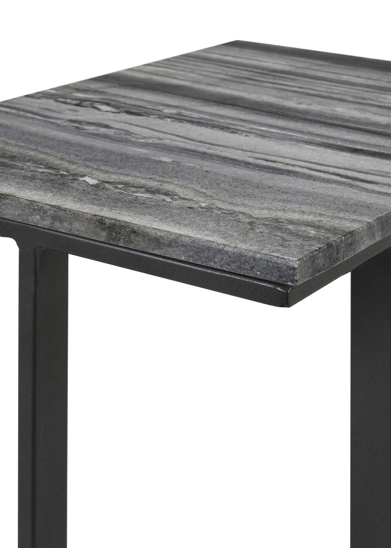 Vicente Marble Top C-Shaped Sofa Side Table