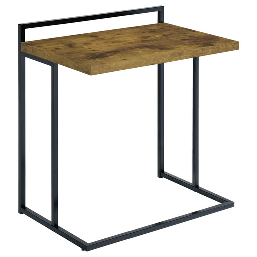 Dani Rectangular C-Shaped Sofa Side Table Rustic Nutmeg - alternate view