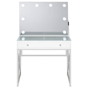 Eliza Vanity Set with Lighting & Stool White and Chrome - detail 5