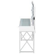 Eliza Vanity Set with Lighting & Stool White and Chrome - detail 6
