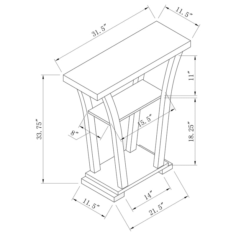 Evanna 2-shelf Engineered Wood Console Table