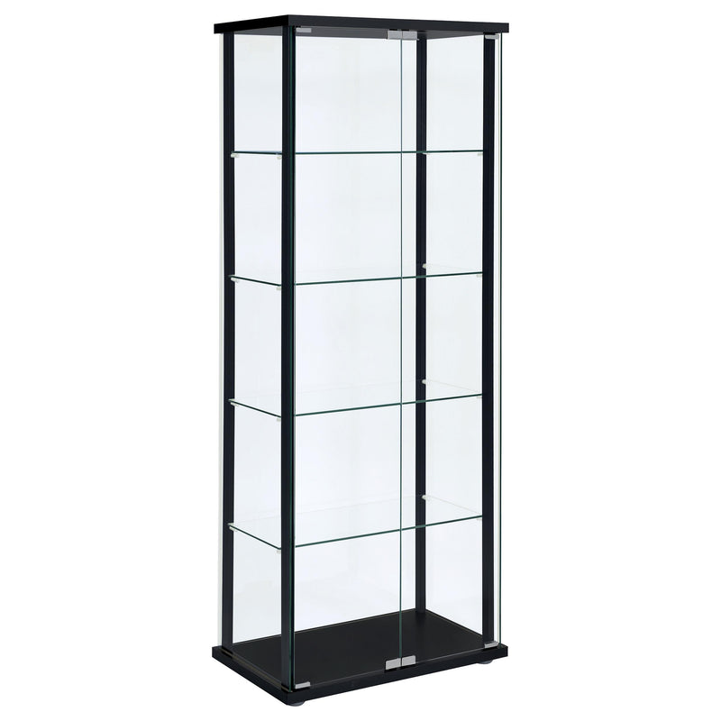 Delphinium 5-shelf Clear Glass Curio Display Cabinet