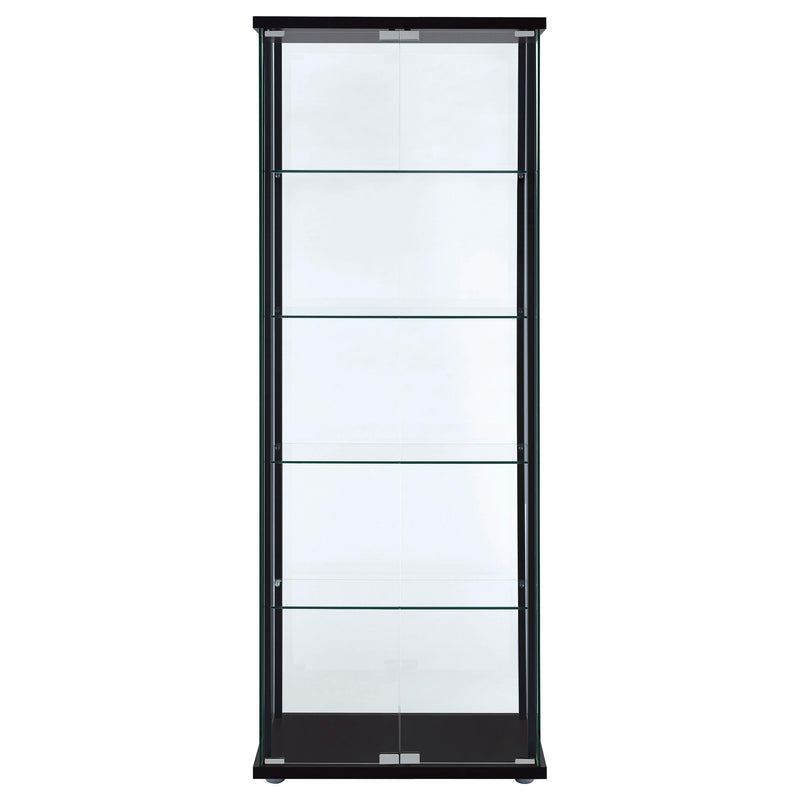 Delphinium 5-shelf Clear Glass Curio Display Cabinet