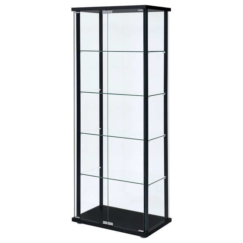 Delphinium 5-shelf Clear Glass Curio Display Cabinet