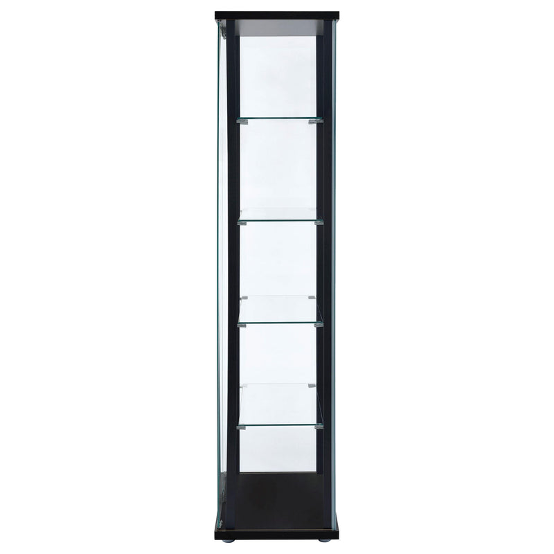 Delphinium 5-shelf Clear Glass Curio Display Cabinet