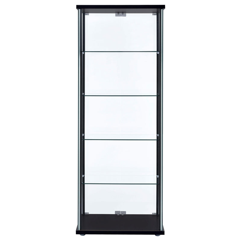 Delphinium 5-shelf Clear Glass Curio Display Cabinet
