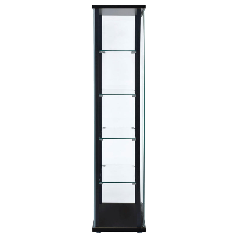 Delphinium 5-shelf Clear Glass Curio Display Cabinet