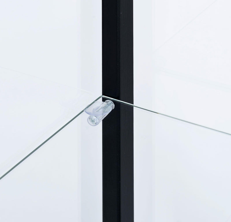 Delphinium 5-shelf Clear Glass Curio Display Cabinet