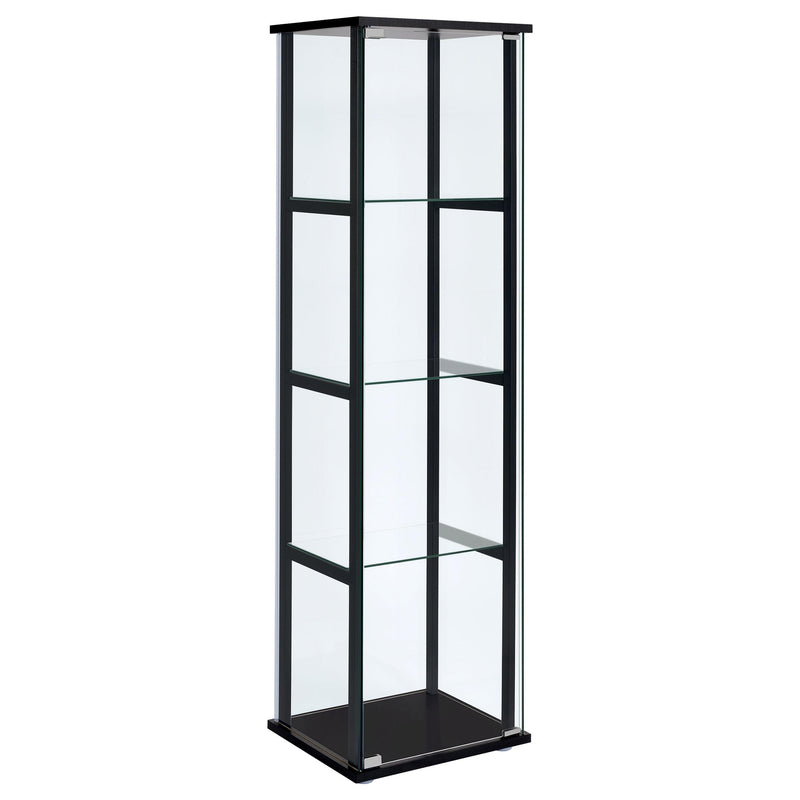 Cyclamen 4-shelf Clear Glass Curio Display Cabinet