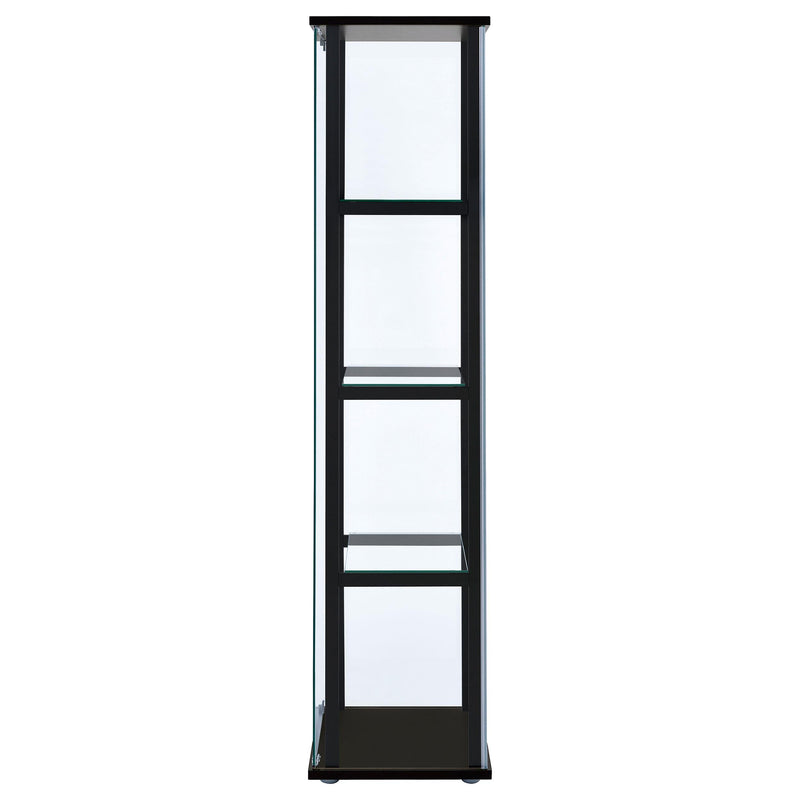 Cyclamen 4-shelf Clear Glass Curio Display Cabinet