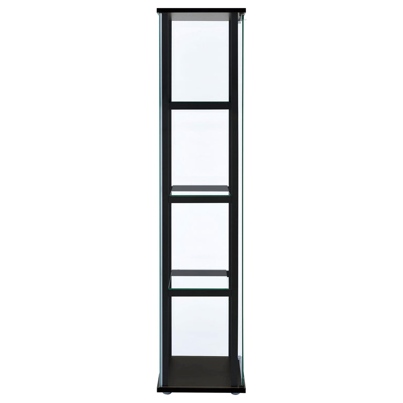 Cyclamen 4-shelf Clear Glass Curio Display Cabinet