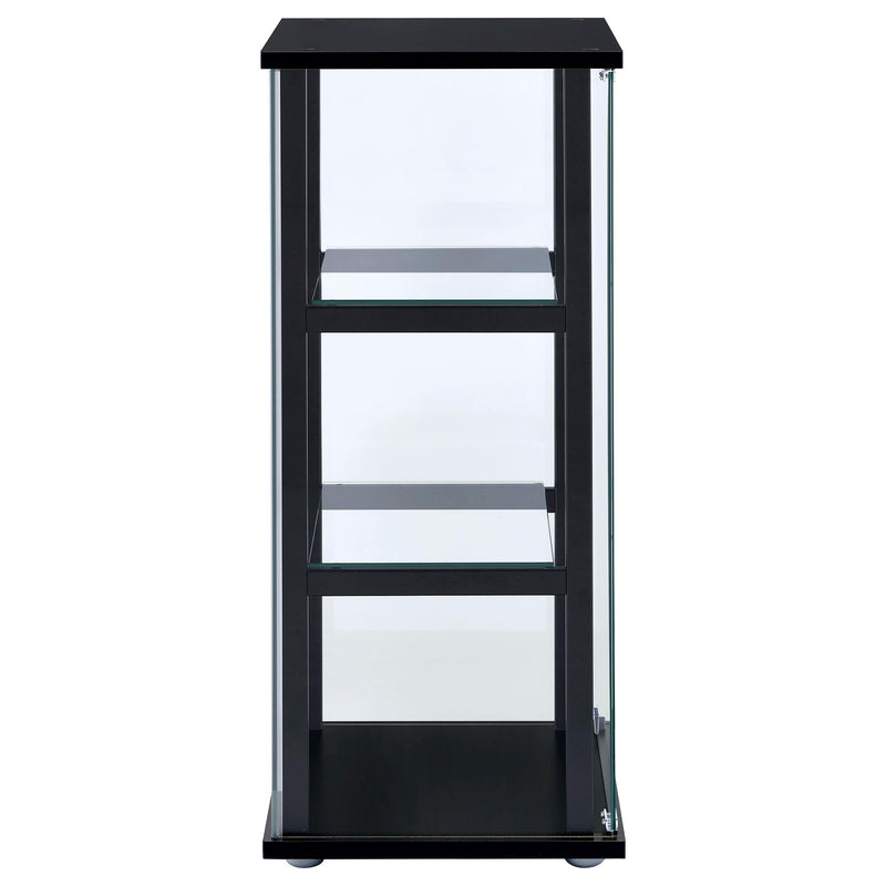 Cyclamen 3-shelf Clear Glass Curio Display Cabinet