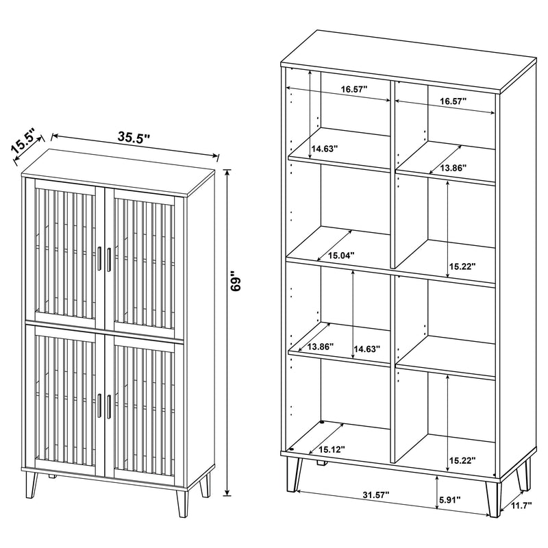 Elouise 4-door Engineered Wood Tall Accent Cabinet