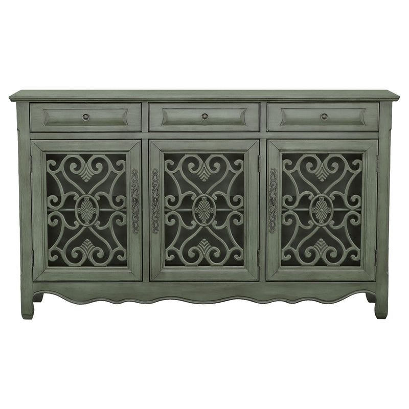 Madeline 3-drawer Scrollwork Accent Cabinet Antique