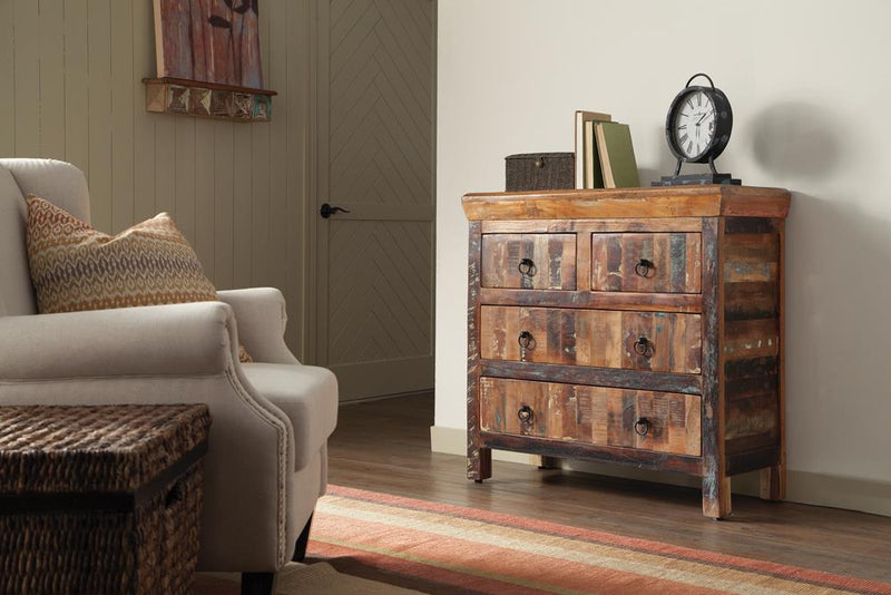 Harper 4-drawer Solid Reclaimed Wood Accent Cabinet