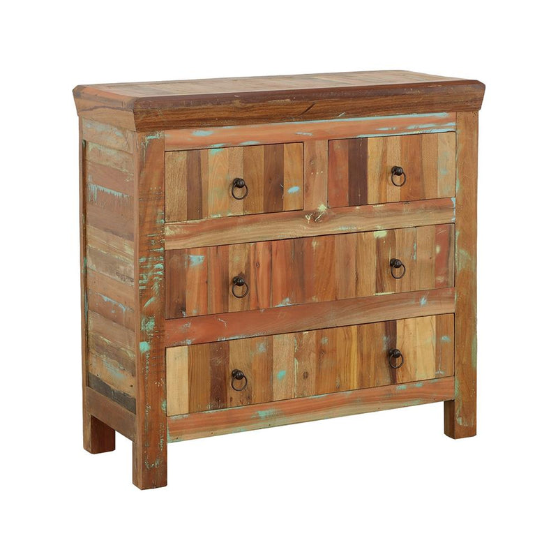 Harper 4-drawer Solid Reclaimed Wood Accent Cabinet