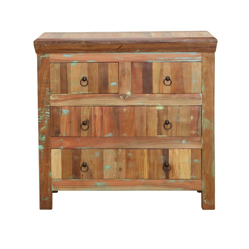 Harper 4-drawer Solid Reclaimed Wood Accent Cabinet
