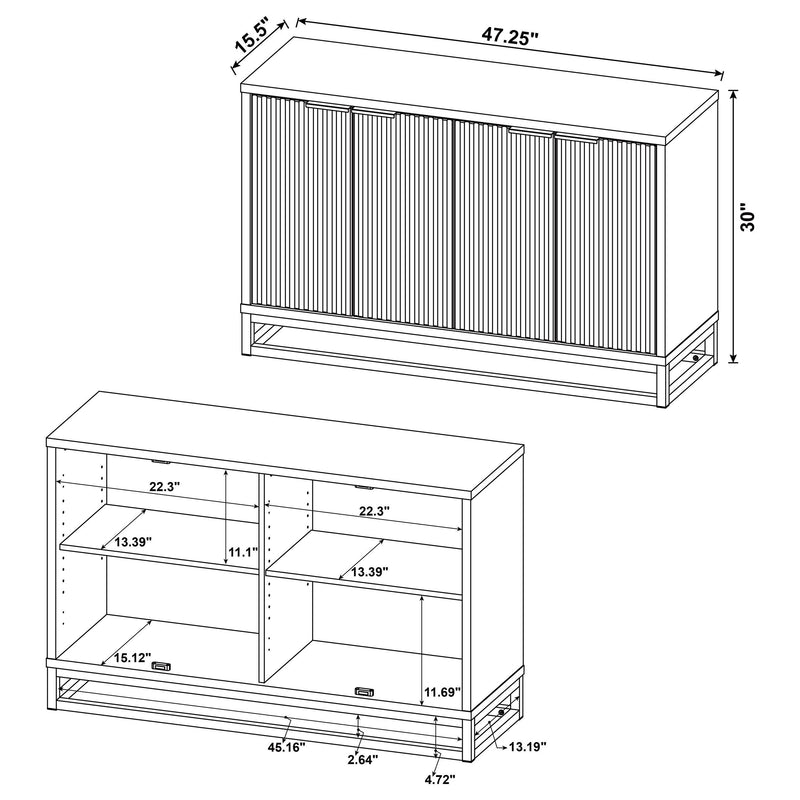 Ryatt 4-door Engineered Wood Accent Cabinet