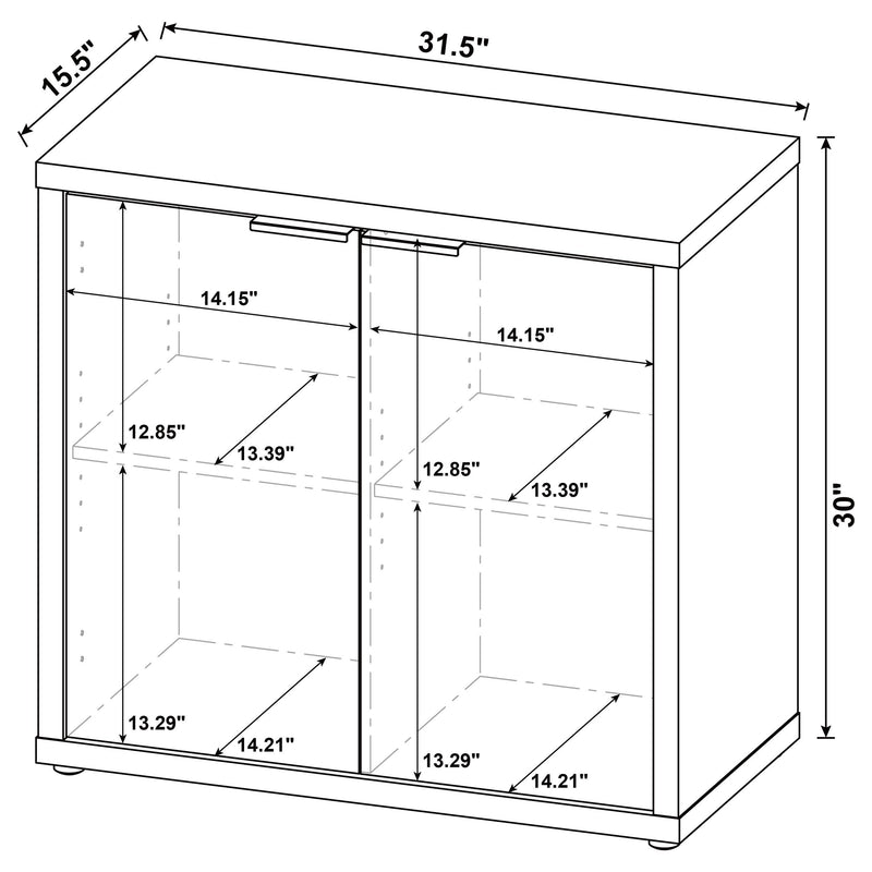 Pepita 2-door Engineered Wood Accent Cabinet Mango