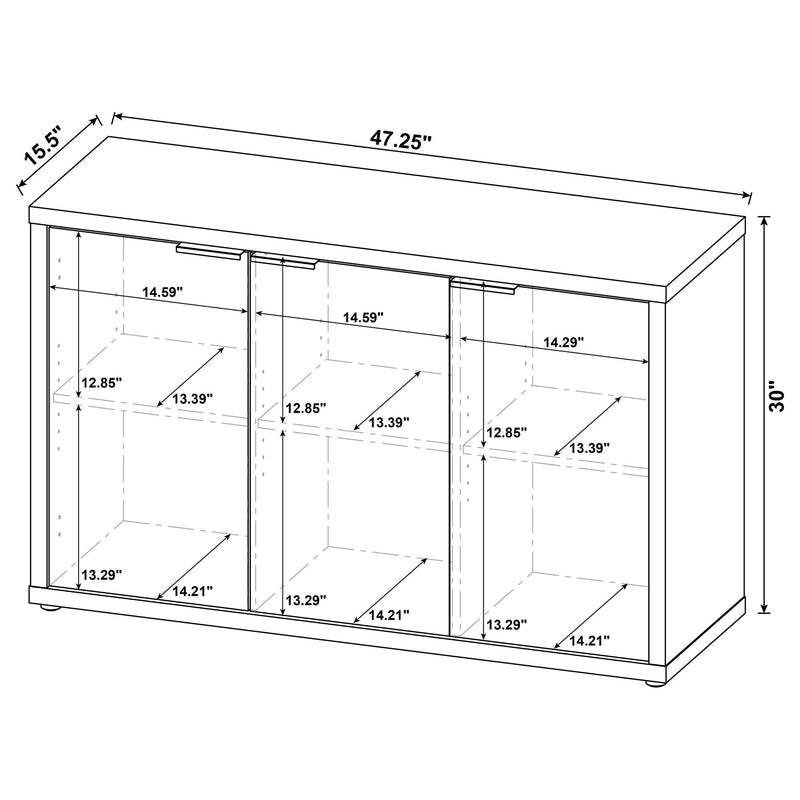 Pepita 3-door Engineered Wood Accent Cabinet Mango