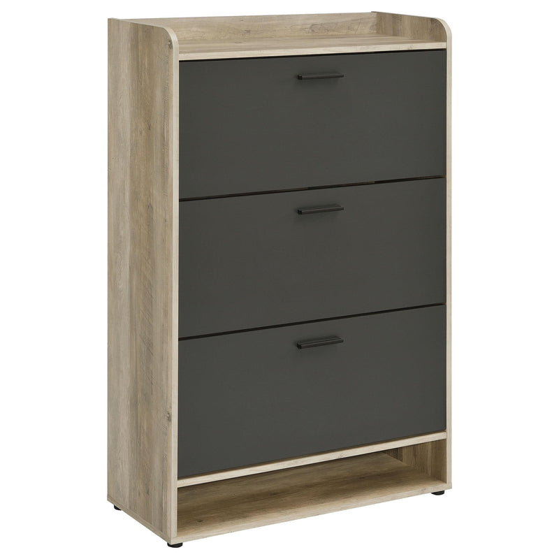 Denia 3-tier Engineered Wood Shoe Cabinet Grey_x000D_ - detail 3