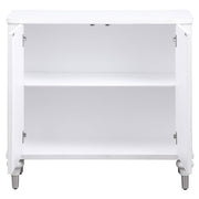 Cardella 2-door Mandala Accent Cabinet Distressed White - detail 4