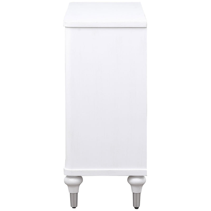 Cardella 2-door Mandala Accent Cabinet Distressed White - detail 6