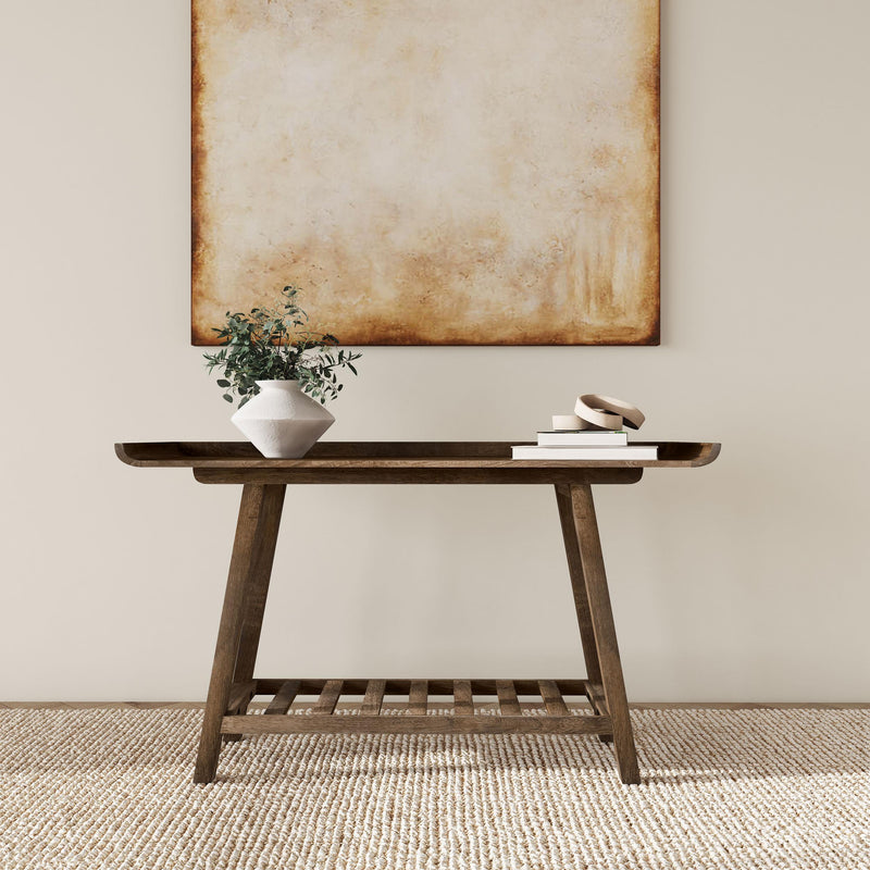 Ornelas 46-inch Console Table with Slatted Shelf