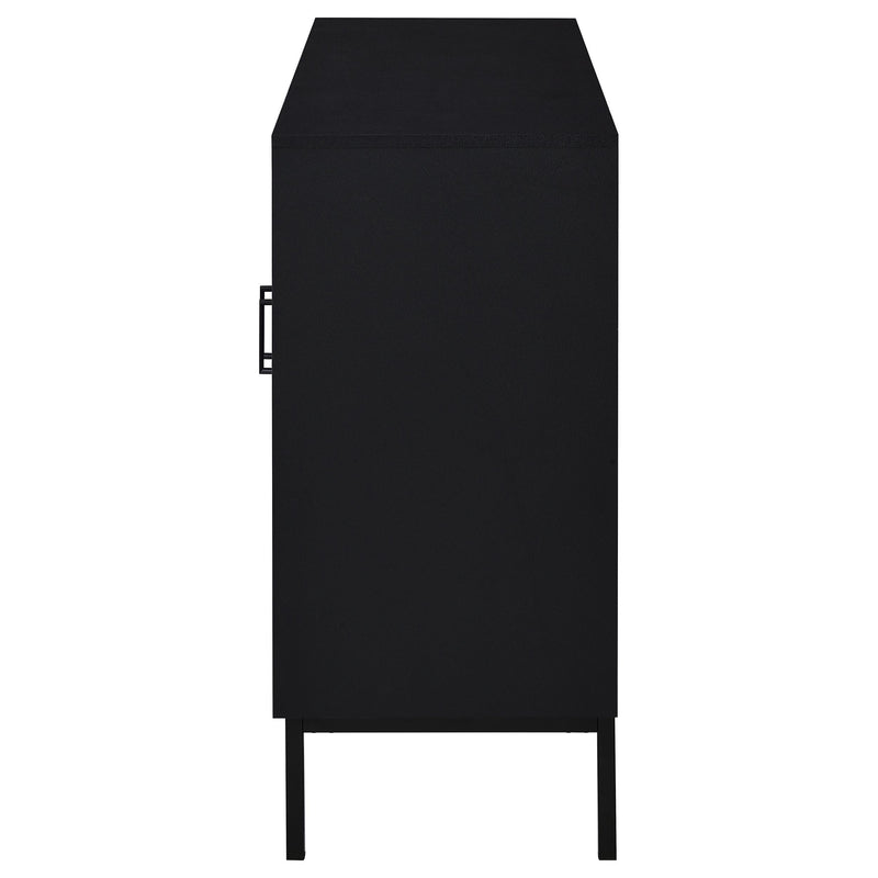 Jess 2-door Arched Fluted Glass Accent Cabinet