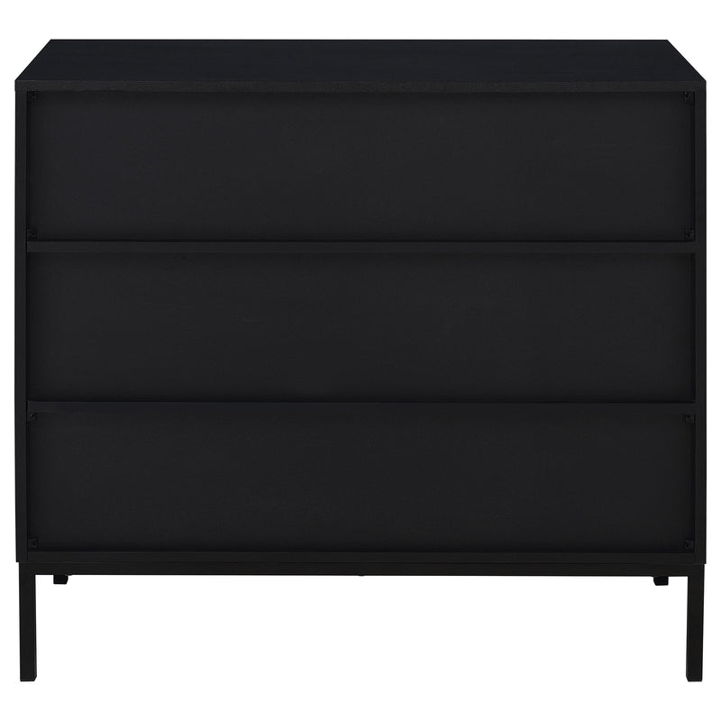 Jess 2-door Arched Fluted Glass Accent Cabinet